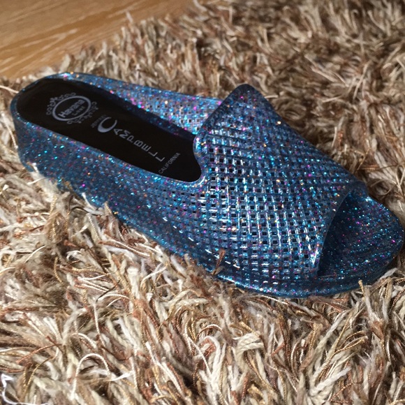 🧿SOLD🧿Jeffrey Campbell Blue Glitter Jellies - Picture 3 of 7